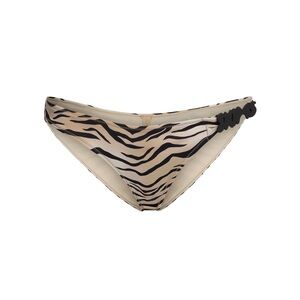 champagne tiger print SKIMS logo bikini bottom